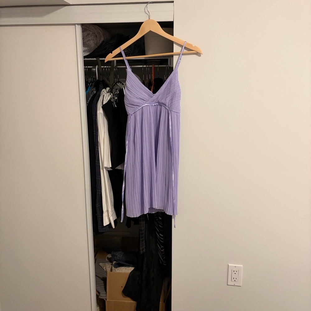 La Vie En Rose Lavender Pleated Chemise